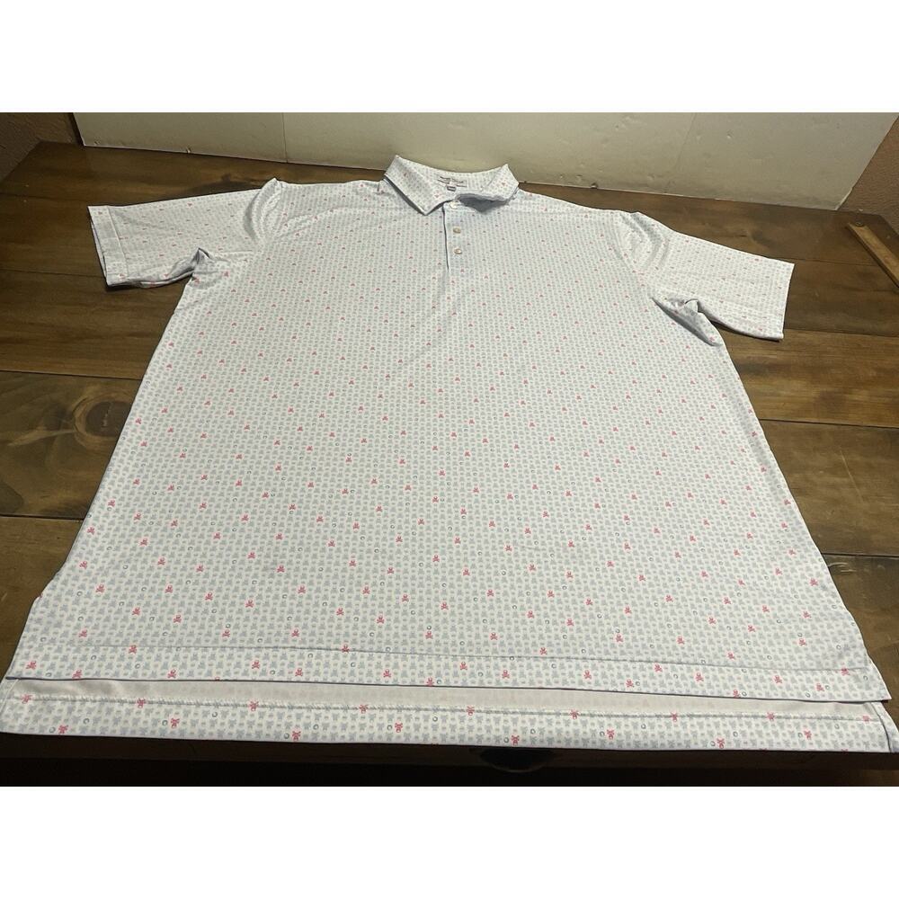 Peter Millar Summer Comfort Polo Shirt Men's XL Skull In One Golf